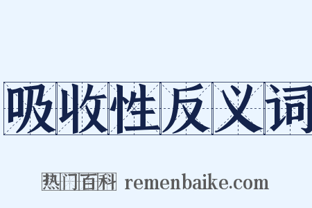 吸收性反义词是什么意思的图片